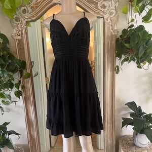 Love Tree Black Lace Midi Dress